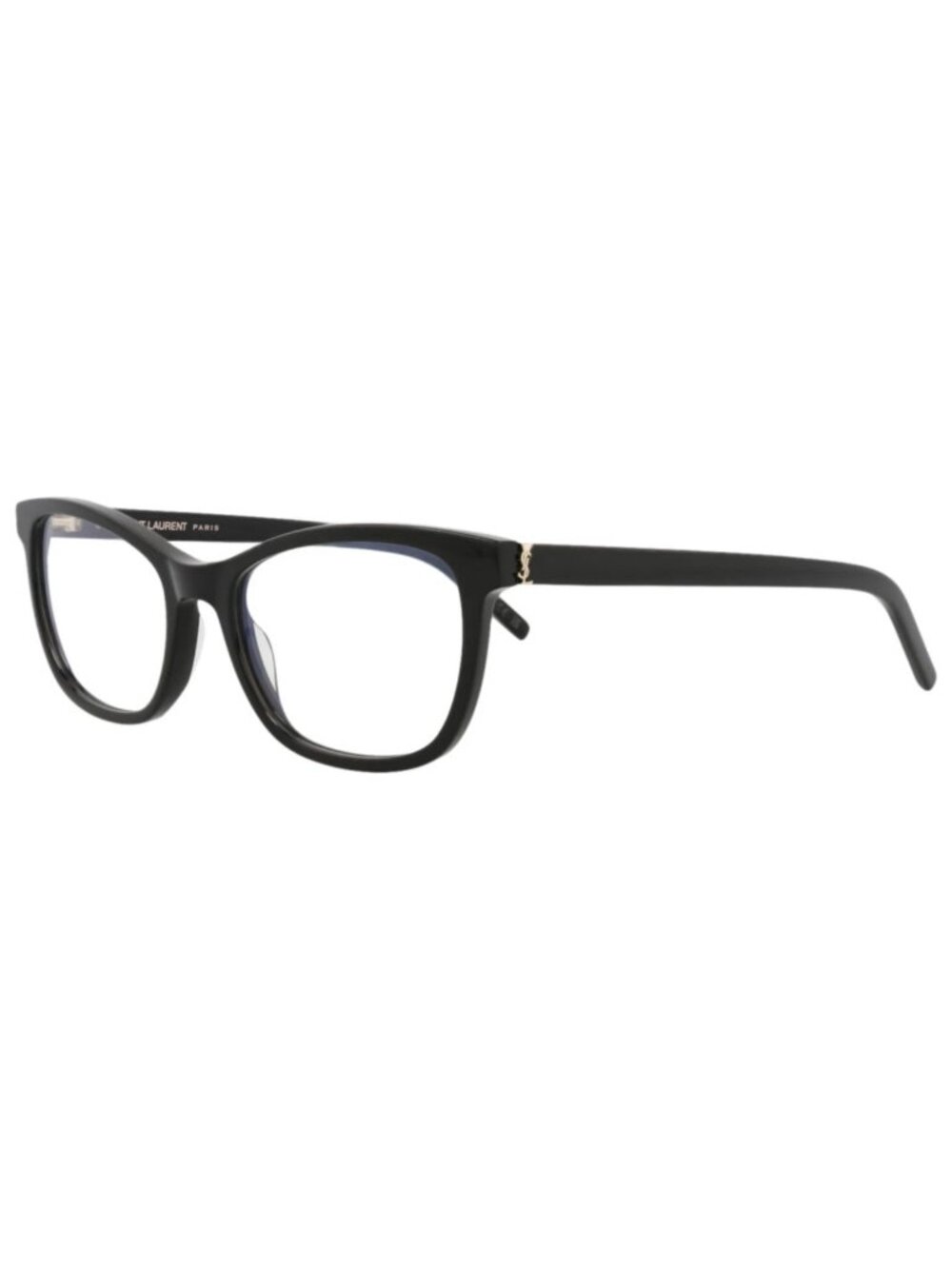 New Saint Laurent Women's Eyeglasses Cat Eye Recycled Acetate Frame Black Black